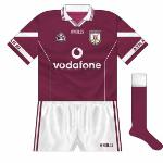 When Eircell was bought out Vodafone, the jerseys were changed to reflect this, with a similar template, albeit one with less white, now utilised.
